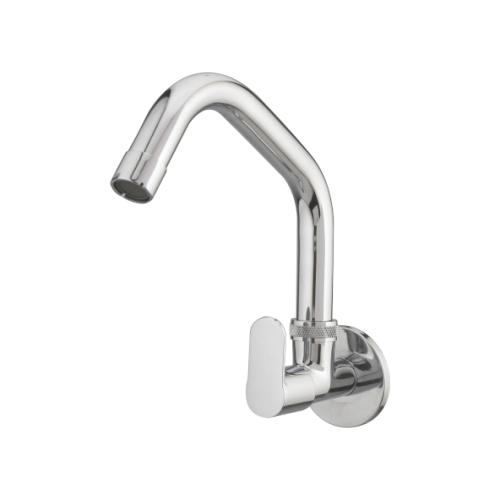 Sink Cock Swinging Spout with Wall Flange Chrome